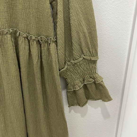 Long Sleeve Babydoll Dress With Ruffles - Picture 6 of 10